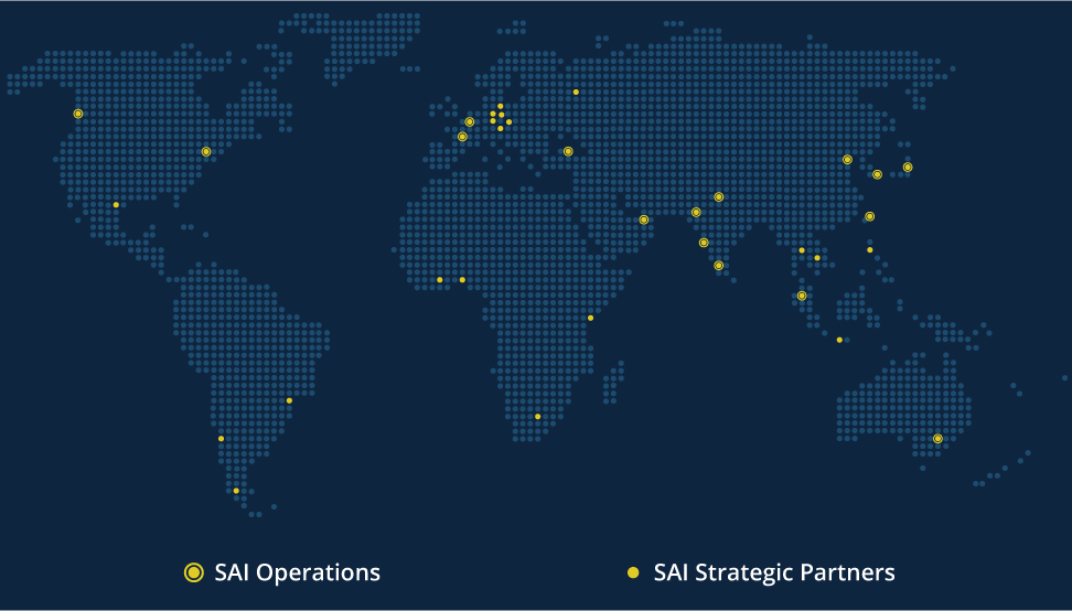 SAI InfoComm locations map